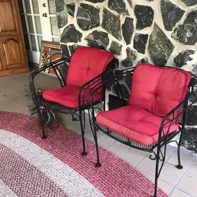 Pair of matching iron chairs