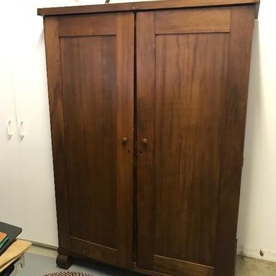 Antique wardrobe 65 tall by 46 wide by 21.75 deep