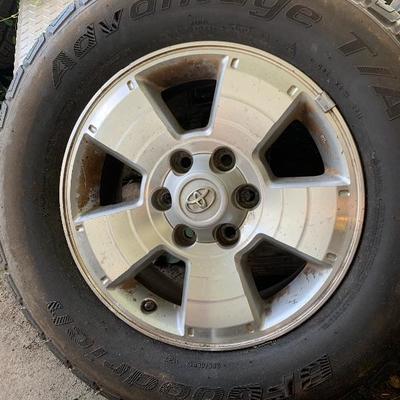 Set of 4 - 2012 Toyota Tacoma take off rims & tires 