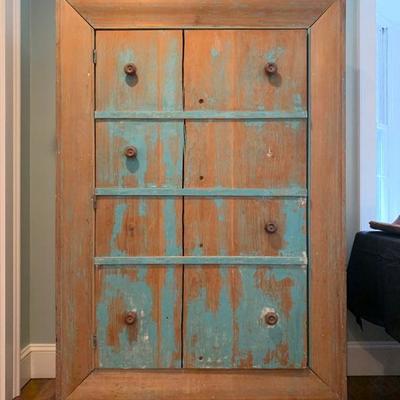 Antique Cupboard with Distressed Paint
