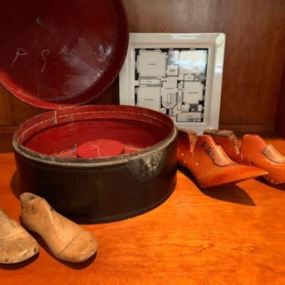 Hat Box and Cobblers Shoe Forms 