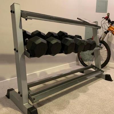 Weight Rack with Dumbbells  