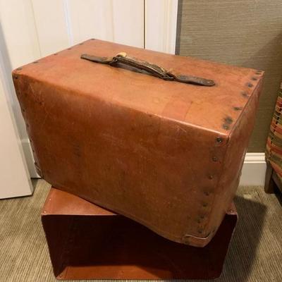 Vintage Leather File Box 