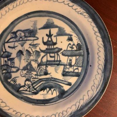 19th c Chinese Porcelain Plates, Canton Export