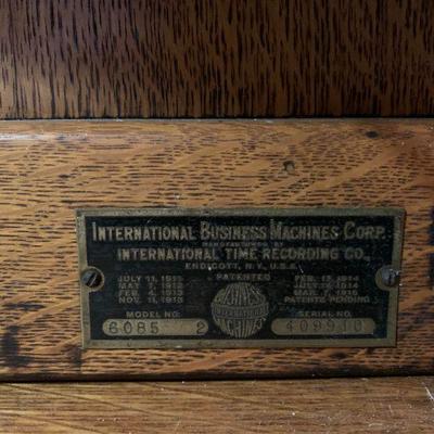 United Shoe Manufacturing Corp Beverly, MA Time Clock from International Time Recording Co