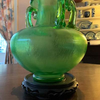 Antique Hand Blown Glass Vase
