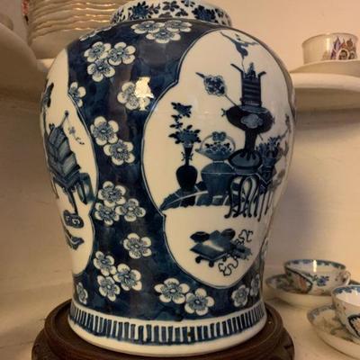 Chinese Export Canton Blue Vase, Signed