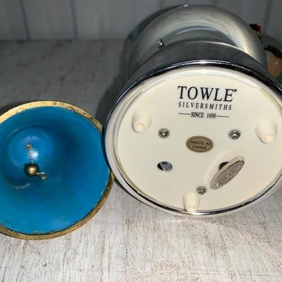 Towle Snowglobe works and Cloisonné Bell