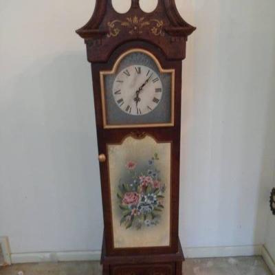 Tabletop Clock w Storage Cabinet and Drawer