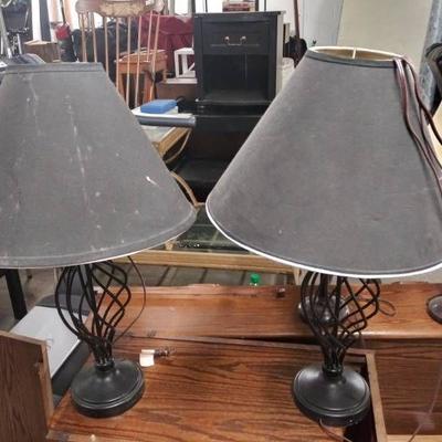 Nice Modern Style Pair of Lamps