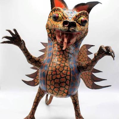 Alebrije Dragon Paper Mache Mexican Folk Art 20 T ...