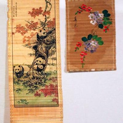 Two Bamboo Wall Scrolls