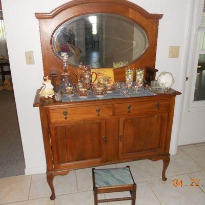 Antique buffet with Mirror