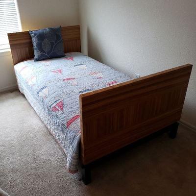 Swedish MCM Rosewood twin bed frame - 2 available