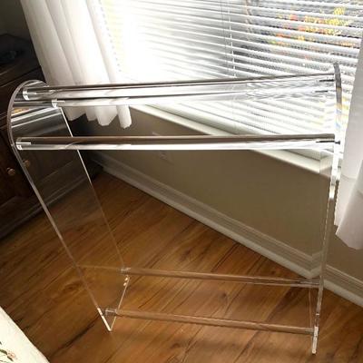 Modern/Contemporary Acrylic Free Standing Towel/Quilt Rack - $150