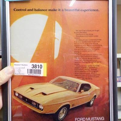 Framed 1972 Ford Mustang Mach 1 Ad - 8x10