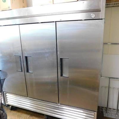 True 3 Door Stainless Steel Freezer