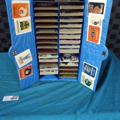 Vintage Sports Card Holder with Cards..