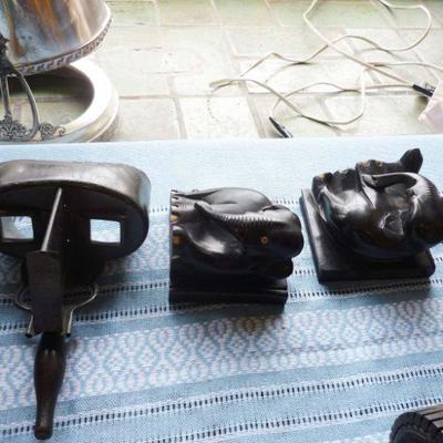 Stereoscope and Elephant bookends
