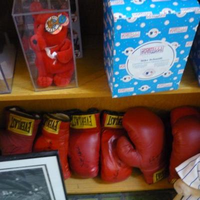 Signed boxing gloves
