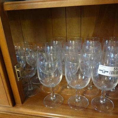 Lot of etched crystal stemware