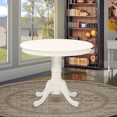 East West Furniture ANT-LWH-TP Antique Table 36 R ...