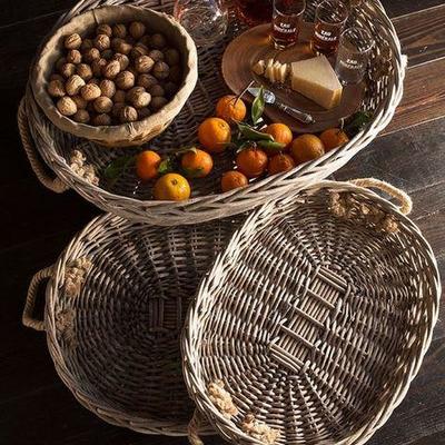 Wicker serving trays, basket items, more!