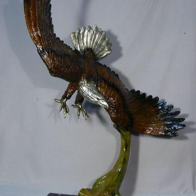 Bronze Sculpture of Eagle with Special Patina