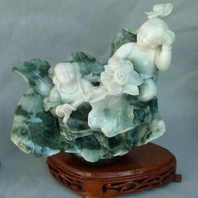 Portion of Large Collection of Chinese Jade Carvings