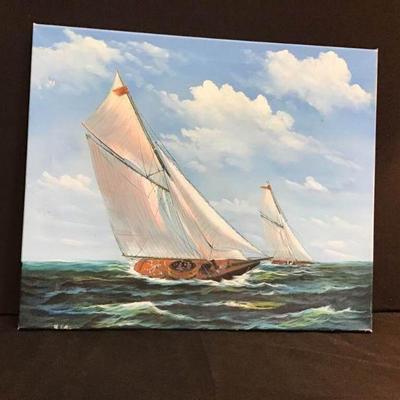 Acrylic on Canvas - Sailboat