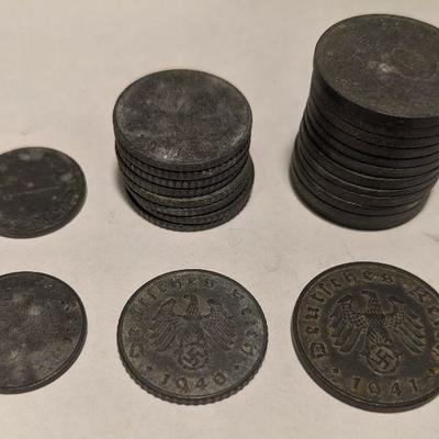 WWII era Nazi Germany coins