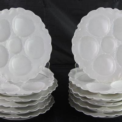 Haviland Limoges France 1893-1931 “Ranson” 5 well oyster plates 12 each