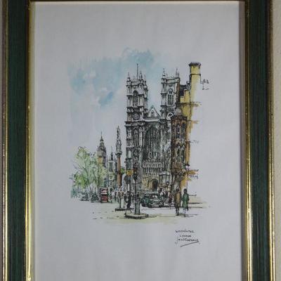 Westminster Print by Jan Korthals 1965 printed by Donald Art Company 