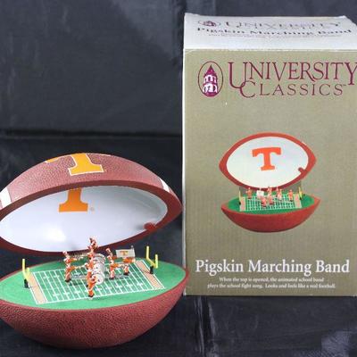 University Classic “University of Tennessee” Pigskin Marching Band fight song music box