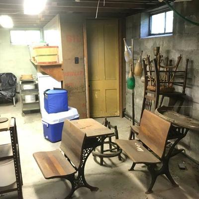 Antique School Desks