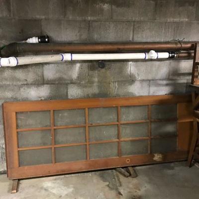 A Pair of Glass/Wood Inside Doors