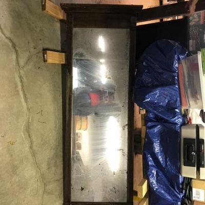 Antique Tall Heavy Foyer/Hall Mirror