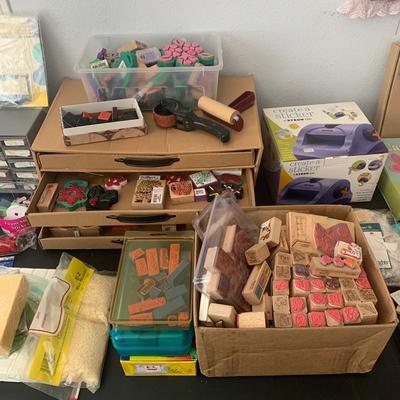 Huge rubber stamp collection.