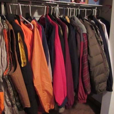 Vests, jackets, coats- many camo and hi-vis
