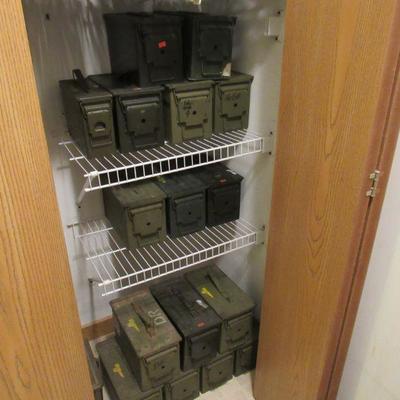 Several ammo boxes
