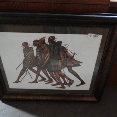 Great framed African art print