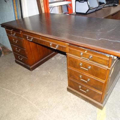 Solid wood executive desk