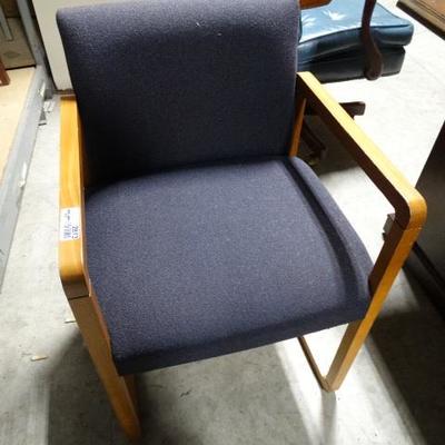 Padded wood office chair