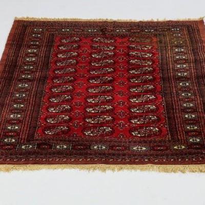 6' x 4' Hand Knotted Wool Boukhara Persian Rug