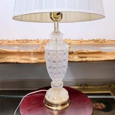 Carved Glass Lamp
