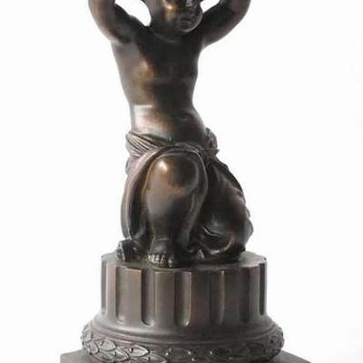 Bronze Tazza Sculpture of a Putti