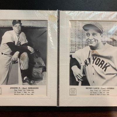 Rare Hall of Fame Photographs of DiMaggio and Gehrig