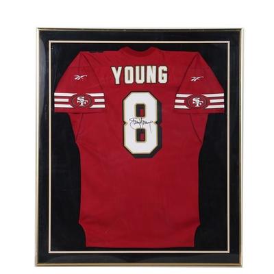 Signed Steve Young San Francisco 49ers Football Jersey