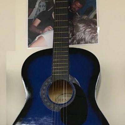 JOE SATRIANI SIGNED / AUTOGRAPHED ACOUSTIC GUITAR WITH PHOTOGRAPH AND COA - Autographed / Signed by 