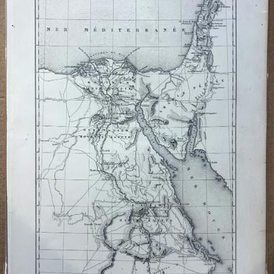 Antique Map Entitled EGYPTE ET SYRIE, Campaign Map for the 1798 Expedition, by Thunot Duvotenay, 187